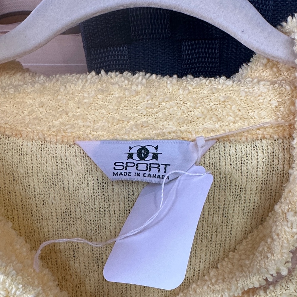 Soft Bouclé Button-Front Jacket - Yellow - Sincerl - image 2